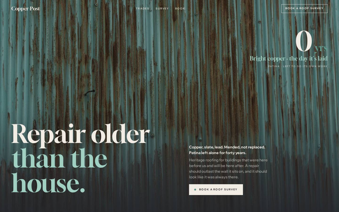 Copper Post — Heritage Roofing