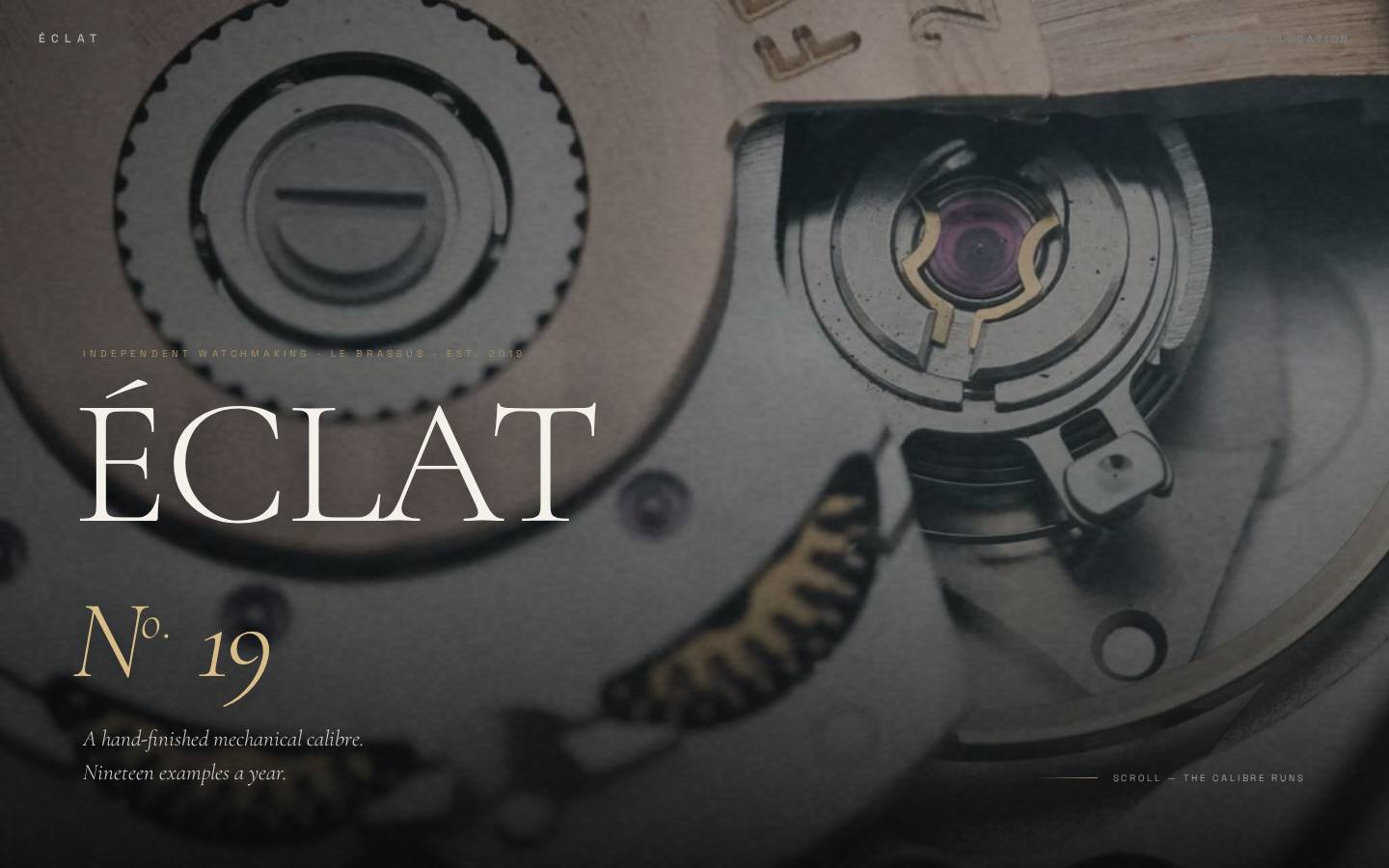 Éclat No. 19 — independent watchmaking