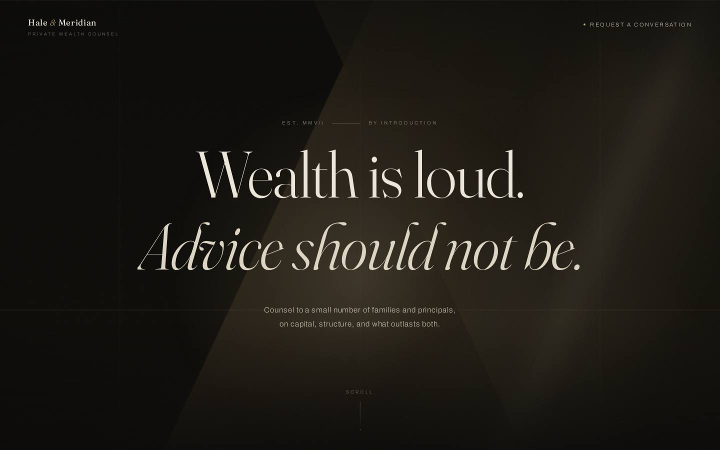 Hale and Meridian — private wealth counsel