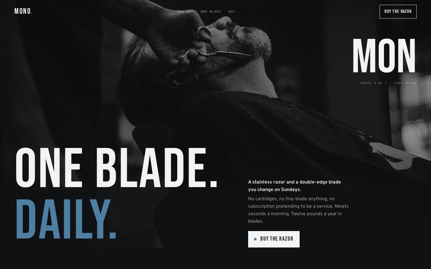 Mono Razor — Shaving