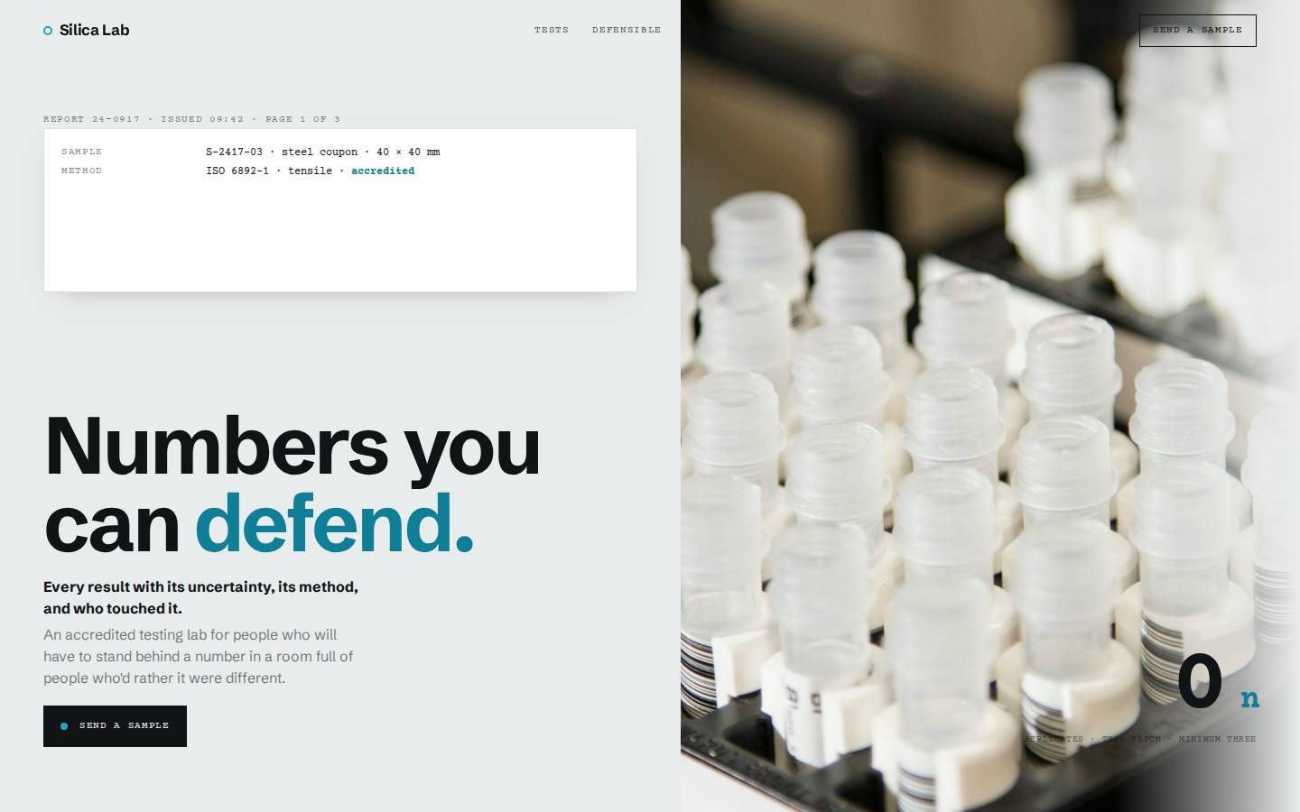 Silica Lab — Testing Lab
