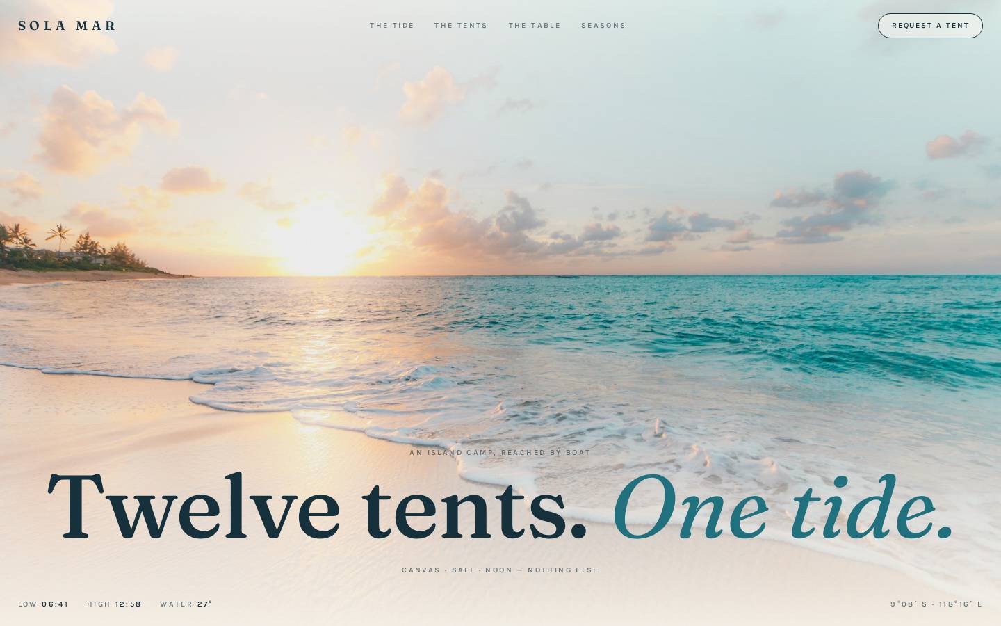 Sola Mar — island camp