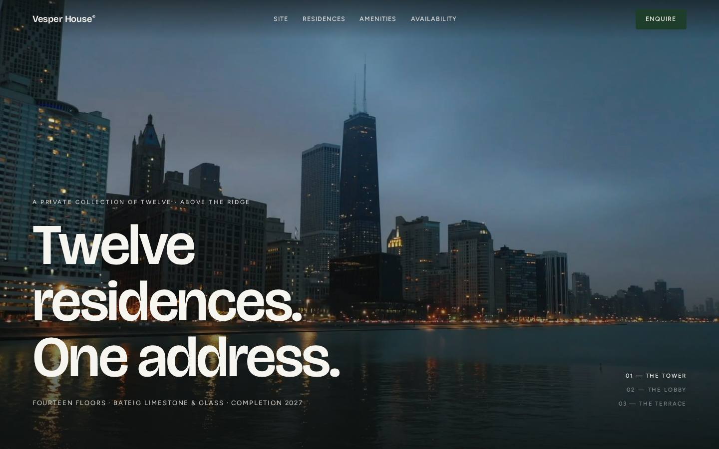 Vesper House — twelve residences, one address